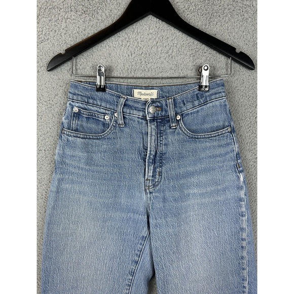 Madewell Jeans Womens 25 Blue The Perfect Vintage Wide-Leg High Rise Cropped